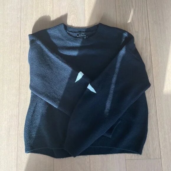 Black sweater with white elbow hole/patches from Nordstrom - Picture 5 of 8